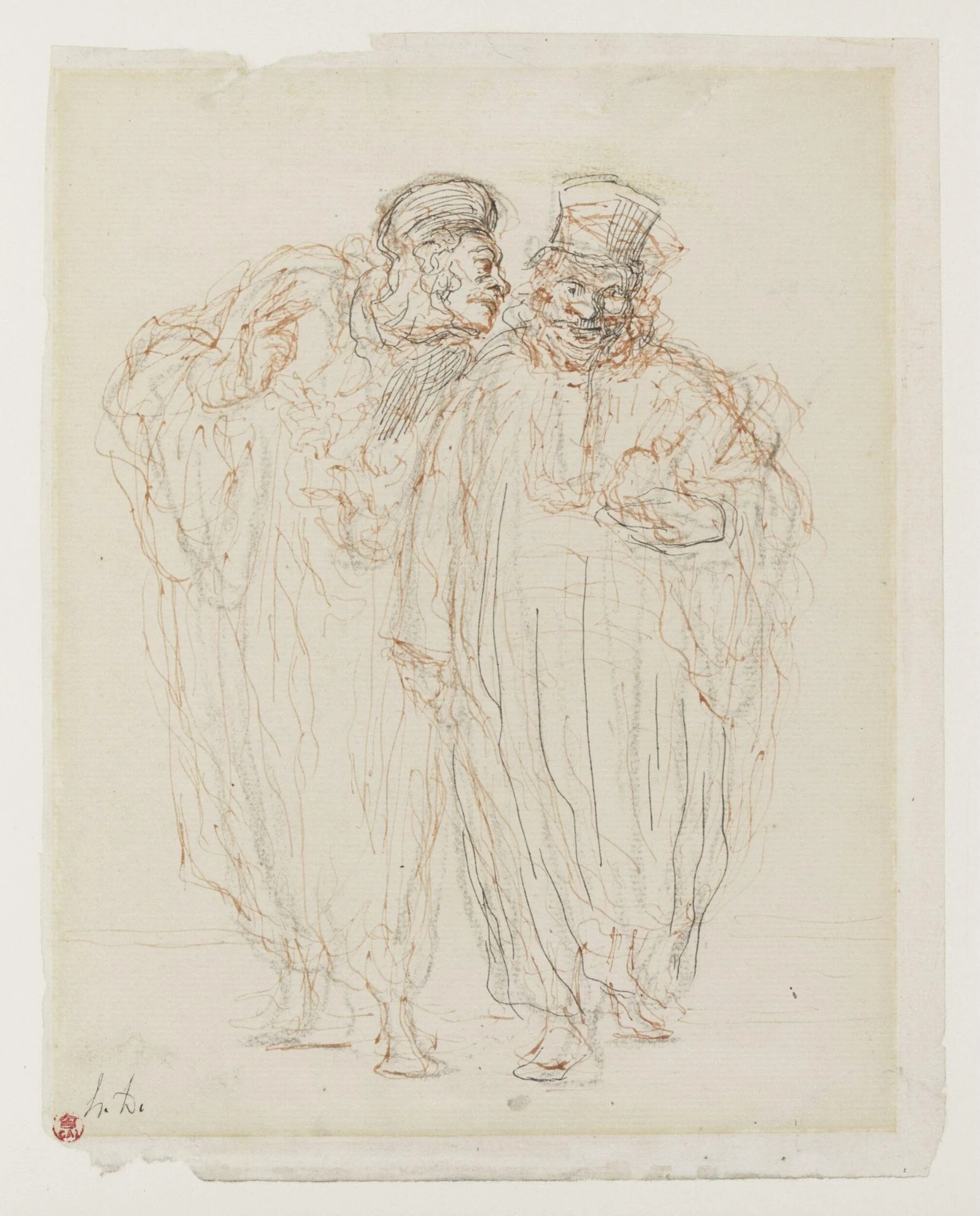 Une confidence (deux avocats), by Honoré Daumier, 1865