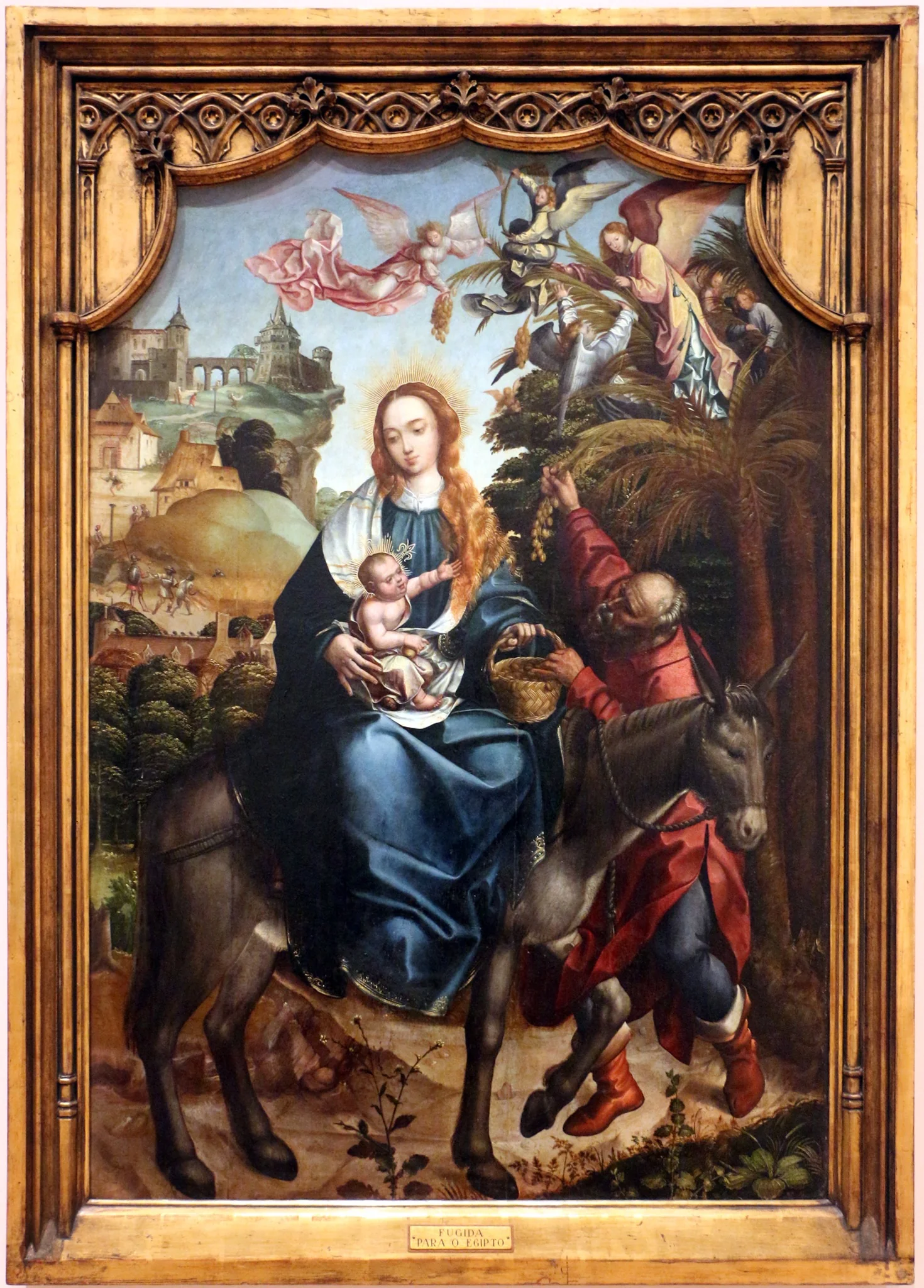 Fuga para o Egipto, by Gregório Lopes, unspecified, 1527