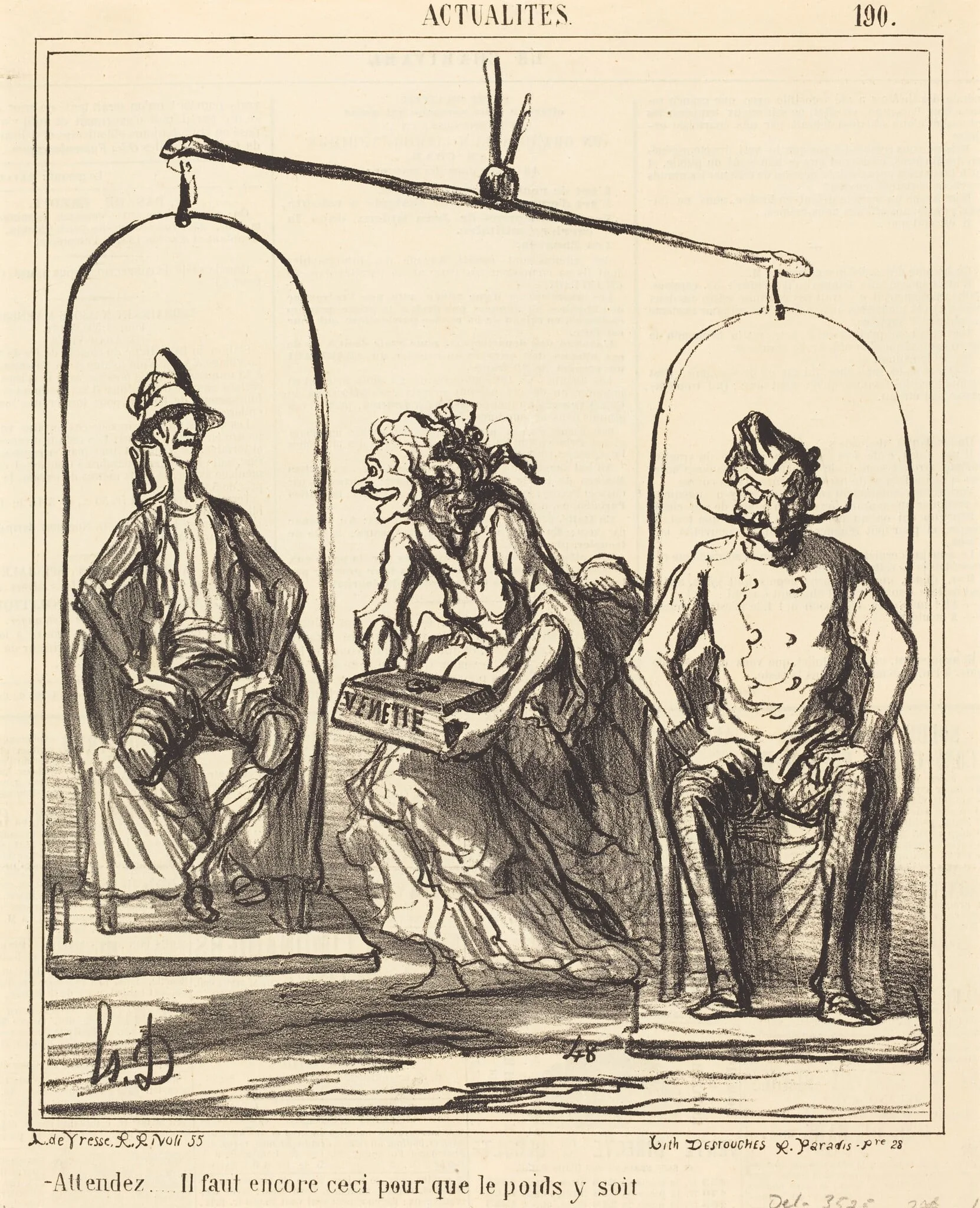 Attendez... il faut encore ceci..., by Honoré Daumier, ink, 1866