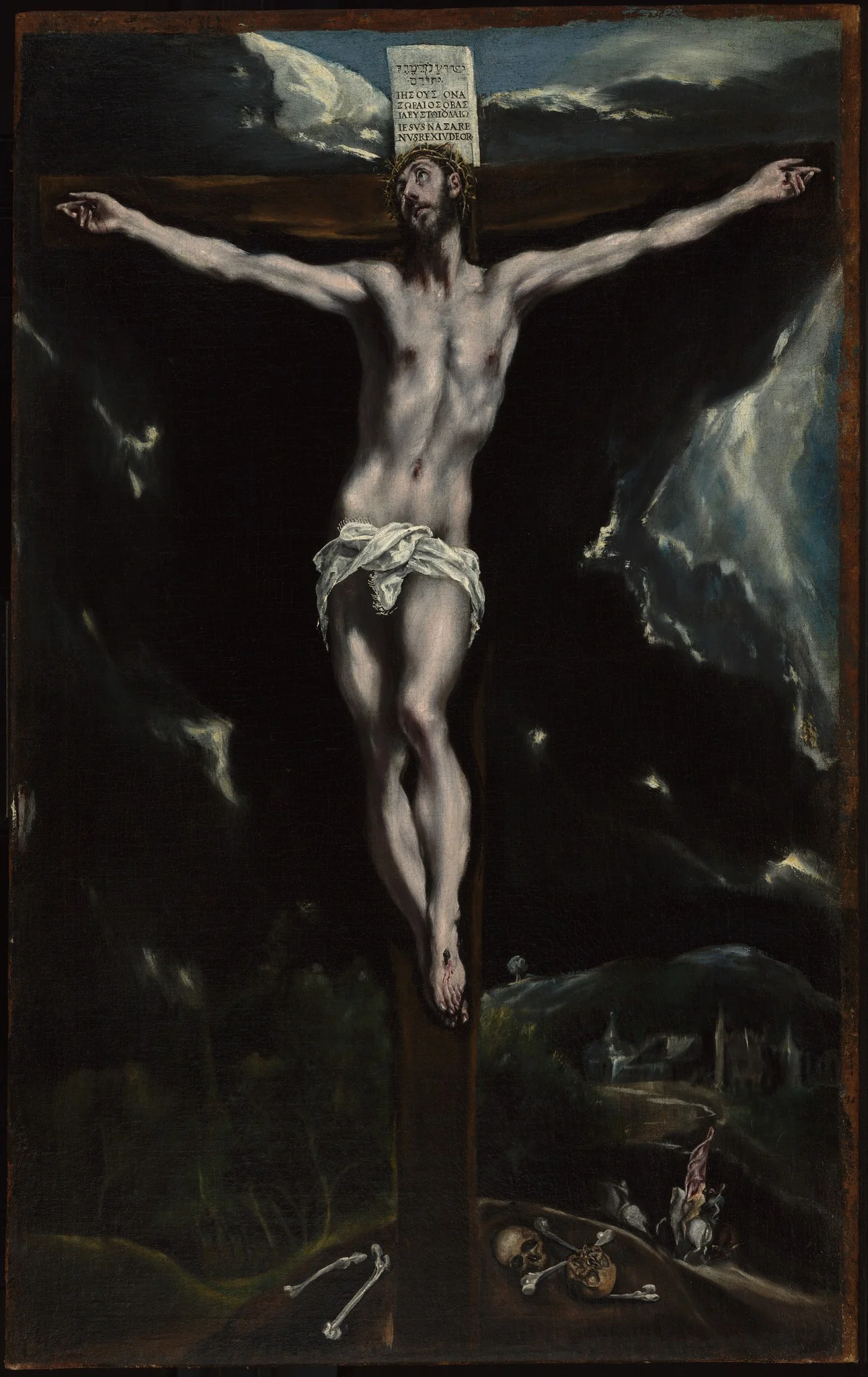 Christ on the Cross, by El Greco, oil, 1600