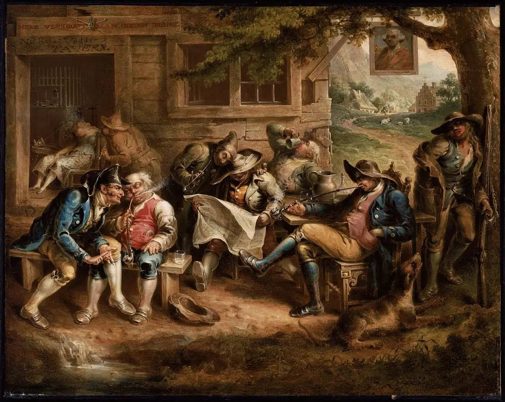 Rip Van Winkle and His Companions at the Inn Door of Nicholas Vedder