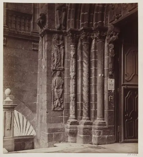 Cathedral, Santiago, Spain, detail of sculpture, doorway of South transept