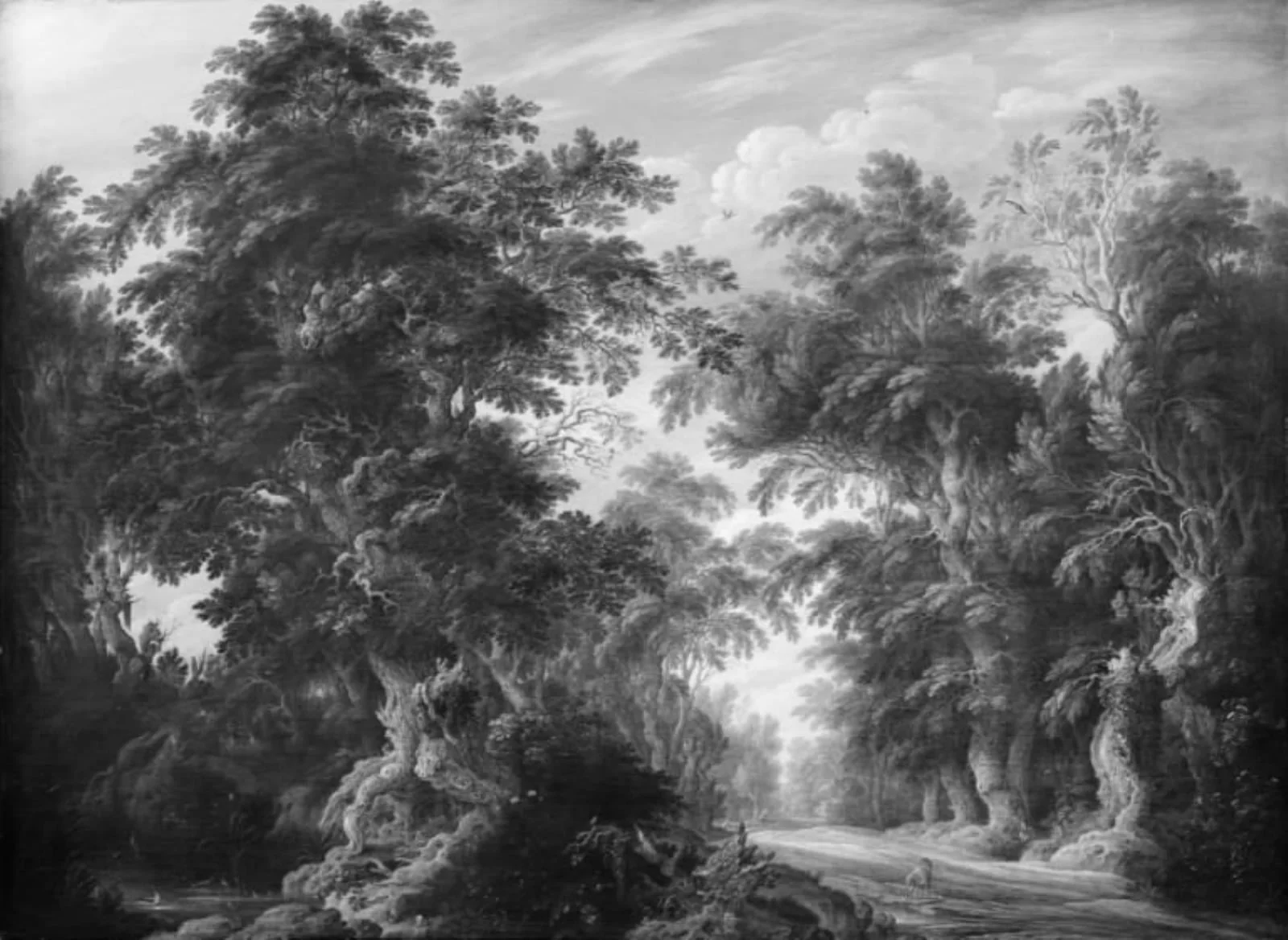 Wooded Landscape, by Unknown, unspecified, 1630