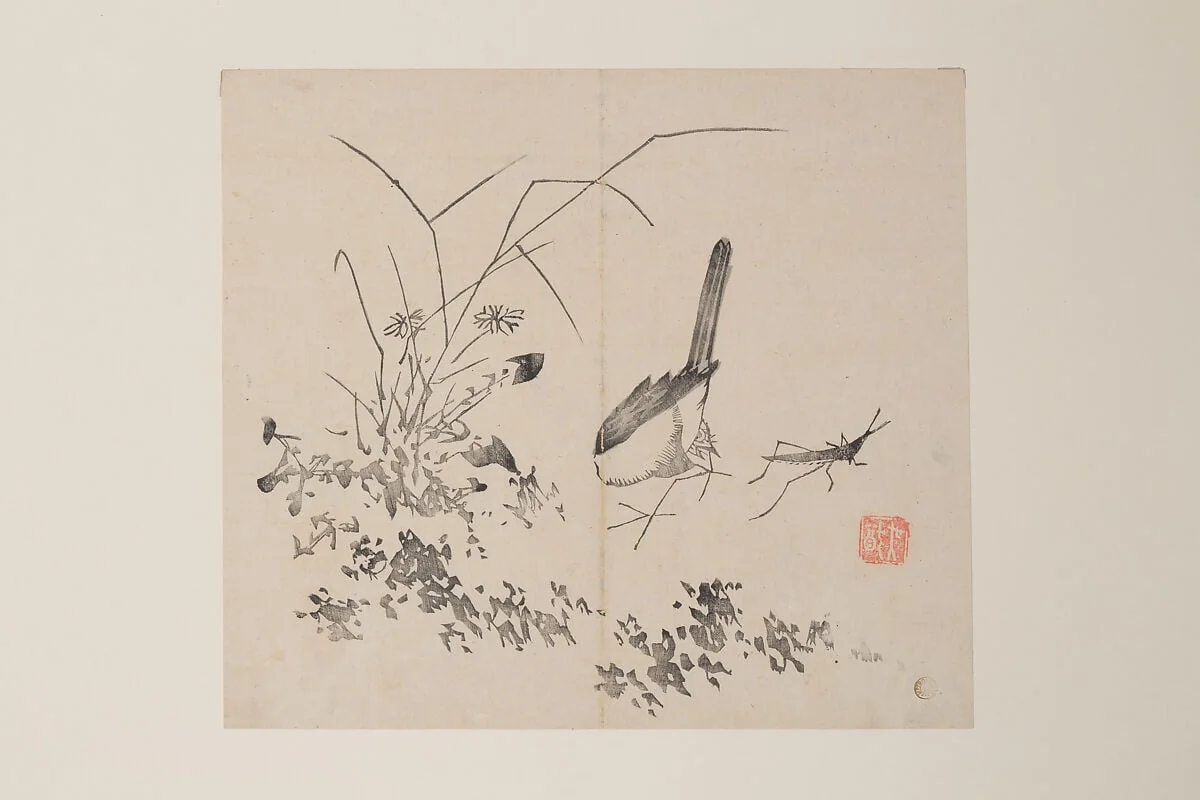 明   十竹齋書畫譜   四開|Leaf from the Ten Bamboo Studio Manual of Painting and Calligraphy, by Unknown, ink, 1633