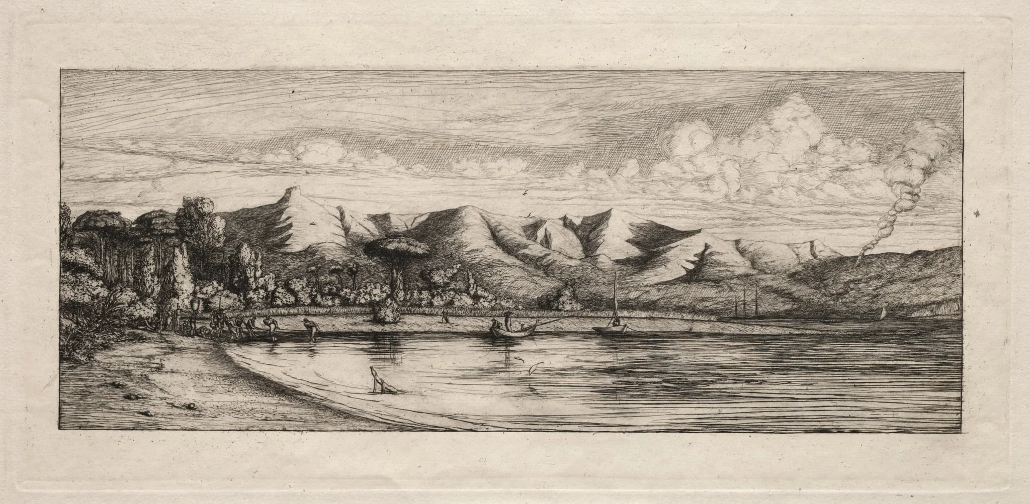 Seine Fishing off Charcoal Burner's Point, Akaroa