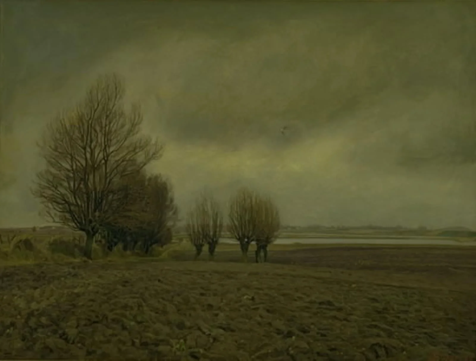 Winter Landscape near Taarby Beach on Funen, by Unknown, unspecified, 1905