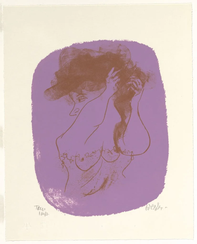 Untitled, by William Gropper, ink, 1969