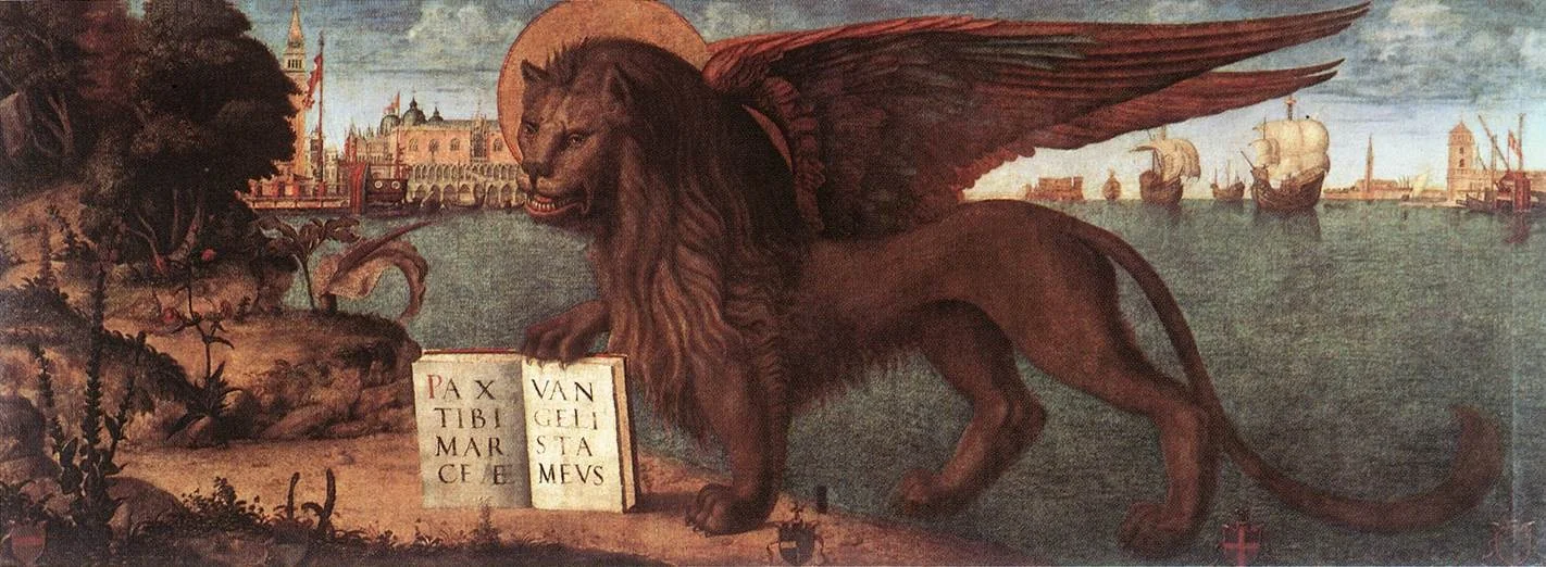 Lion of Saint Mark, by Vittore Carpaccio, tempera, 1516