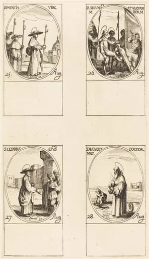 St. Patricia; Sts. Secundus and Alexander; St. Cesarius; St. Augustine