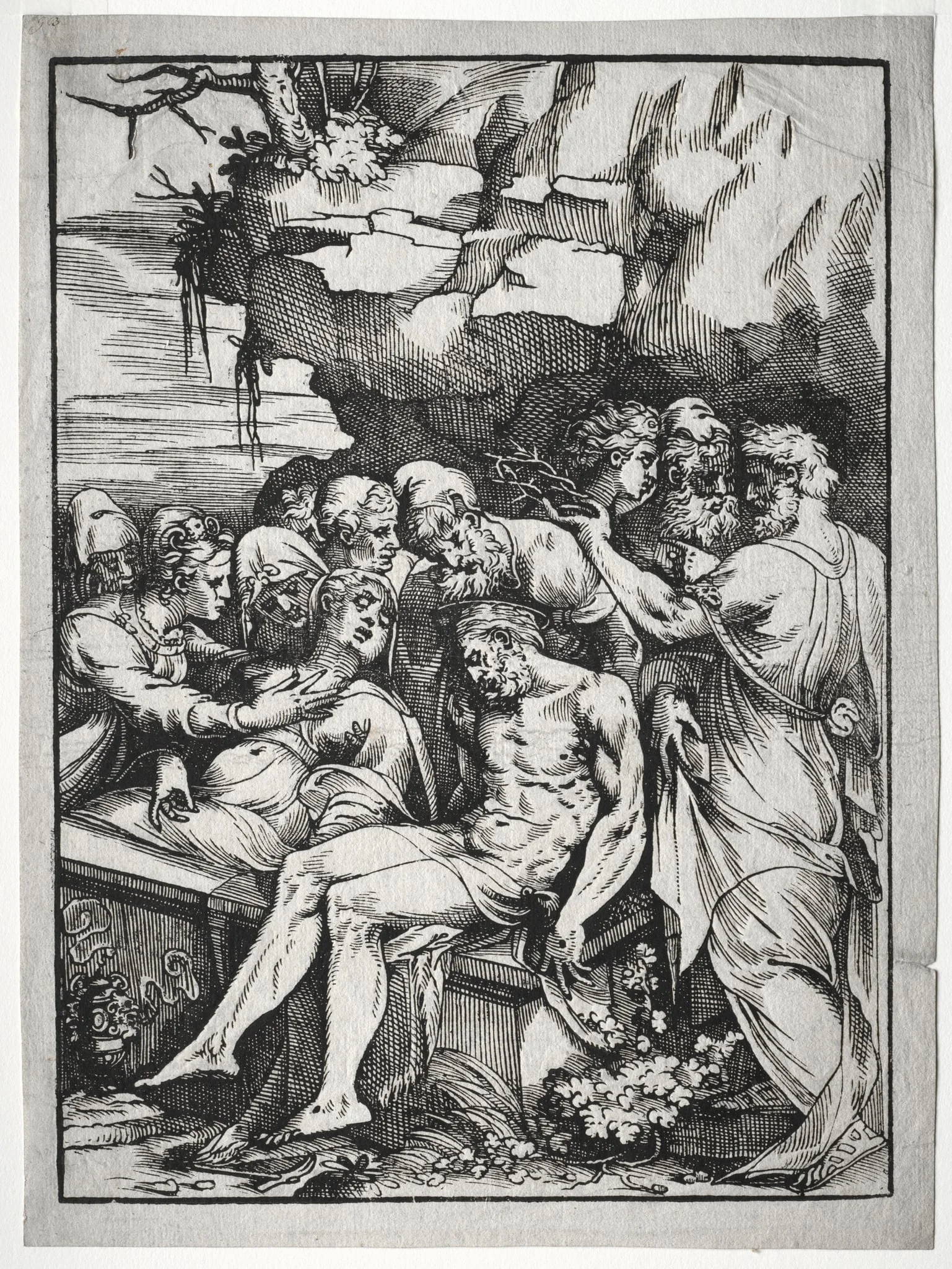 The Entombment, by Andrea Schiavone, 1554