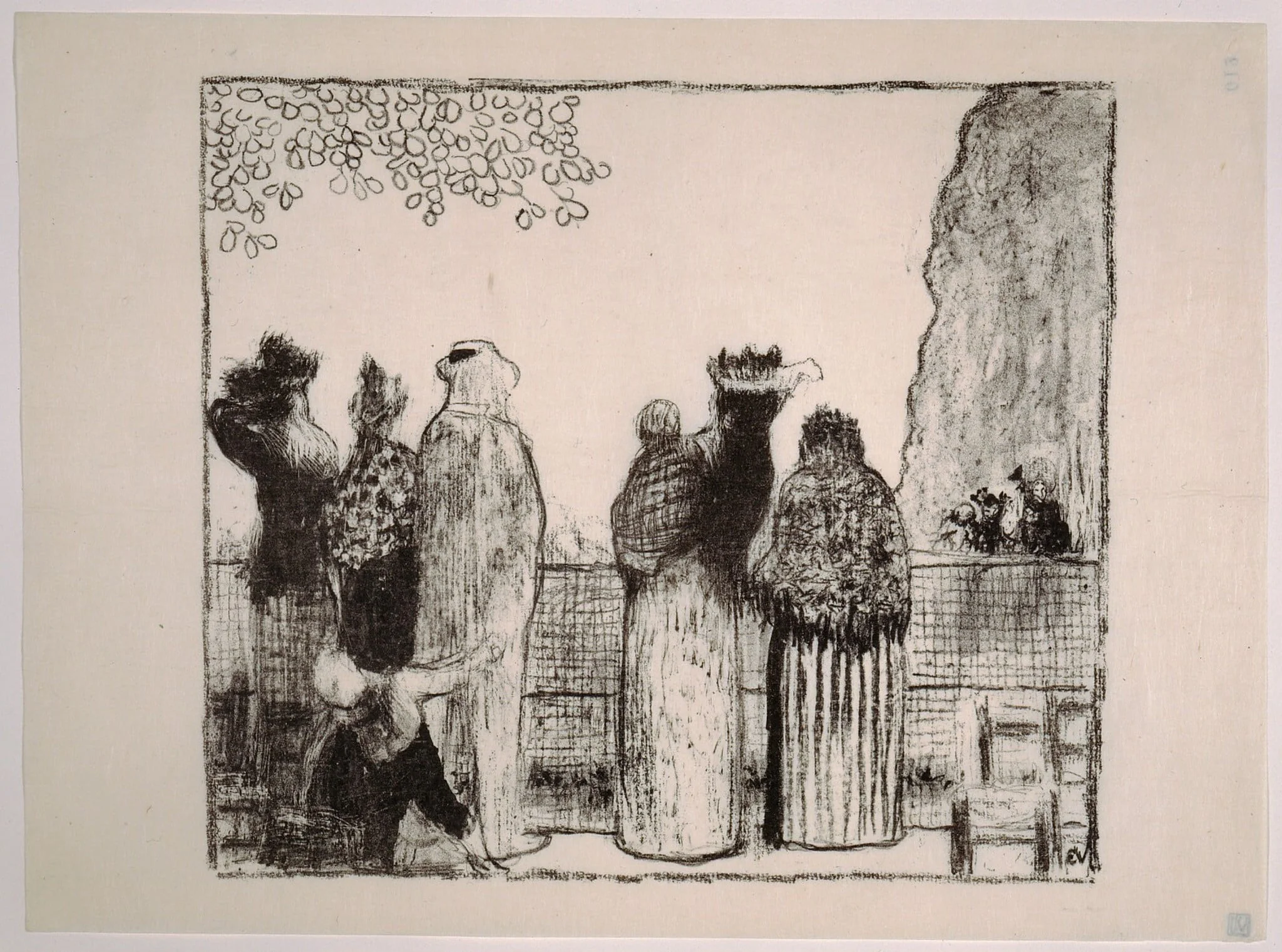 Les Tuileries, by Édouard Vuillard, ink, 1895