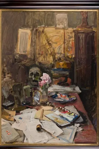 Axel Galléns arbetsbord i Paris