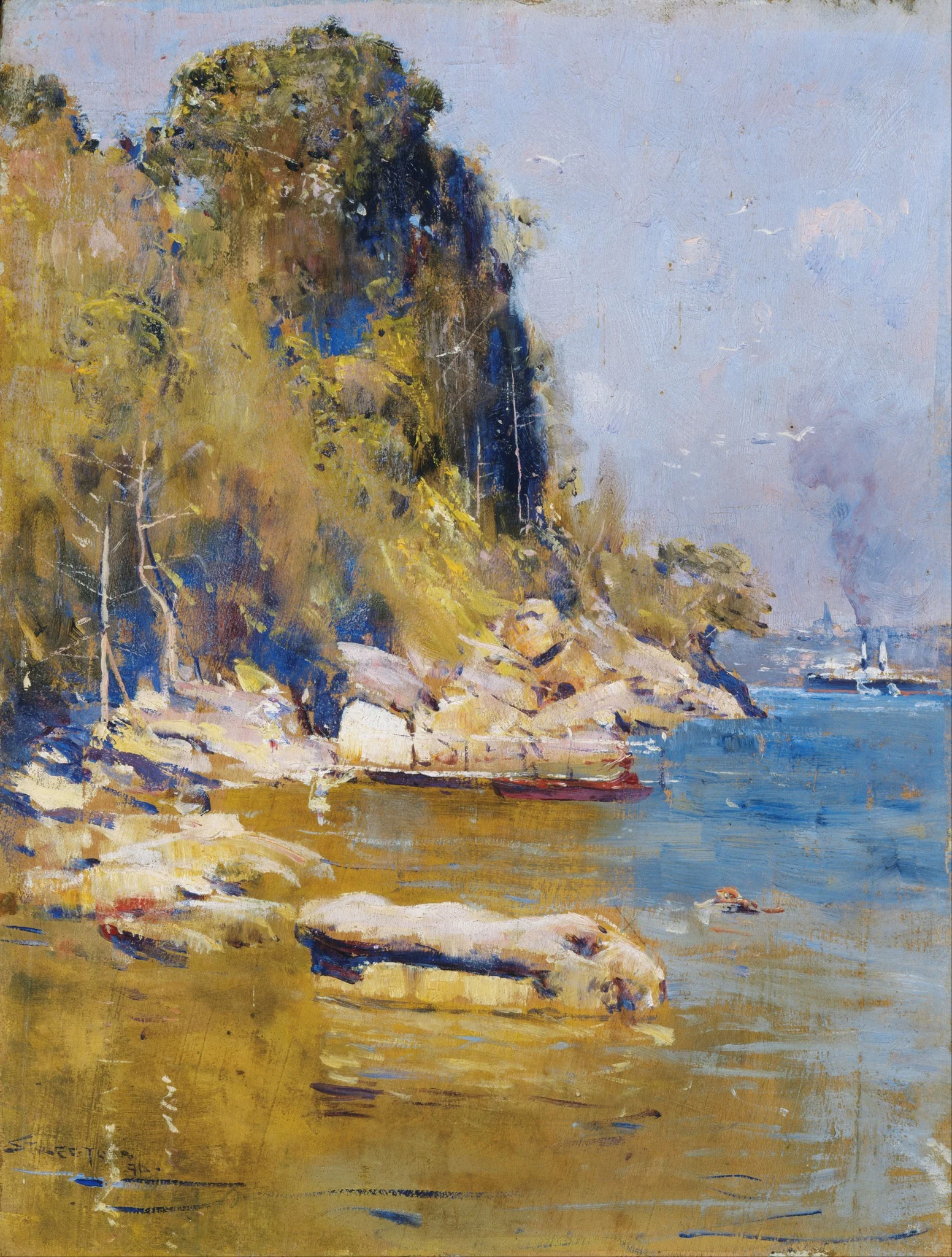 From my camp (Sirius Cove), by Arthur Streeton, oil, 1898