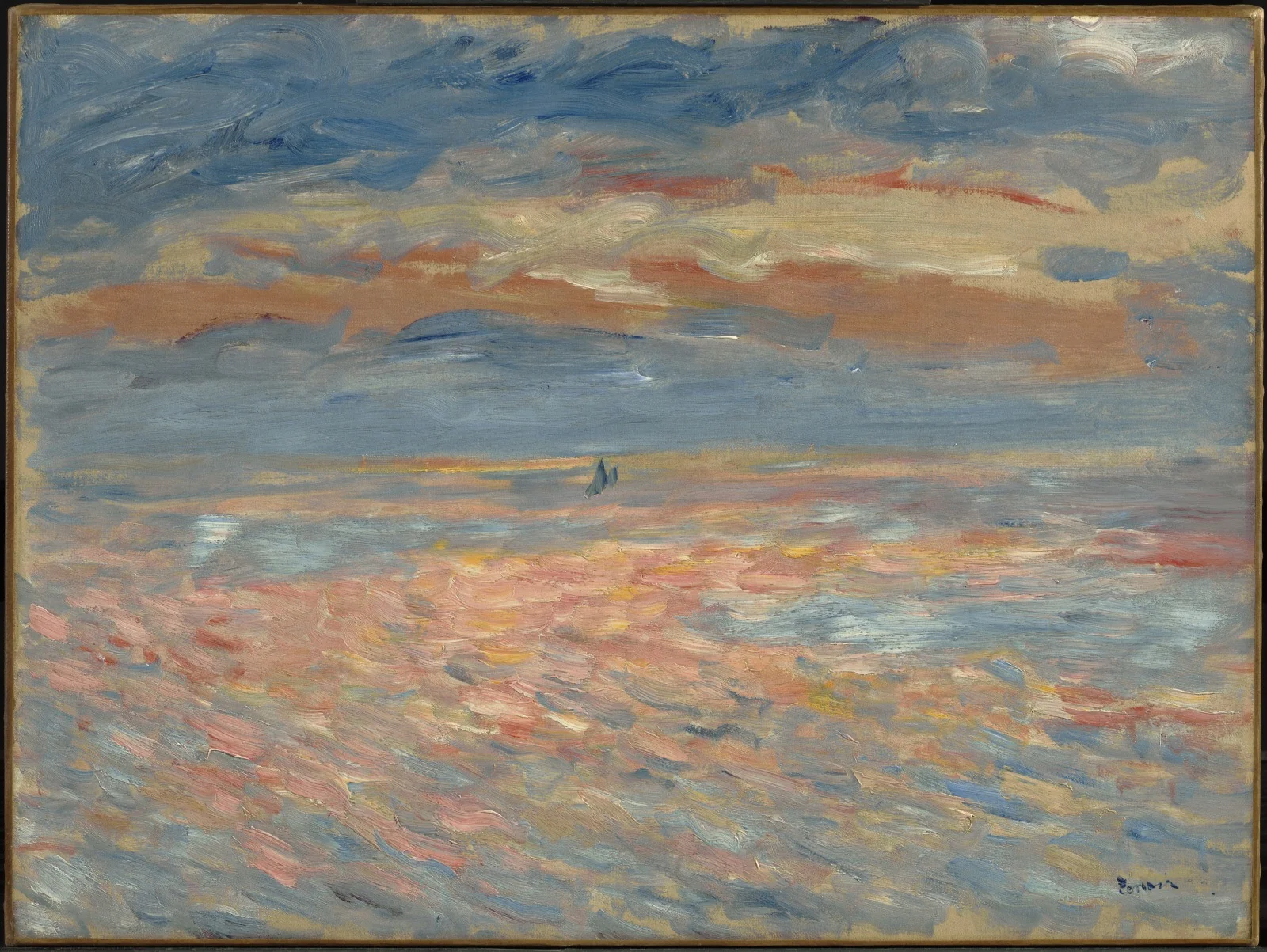Sunset, by Auguste Renoir, oil, 1890
