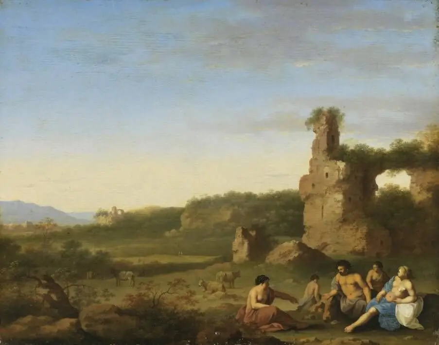 Italianate landscape with ruin