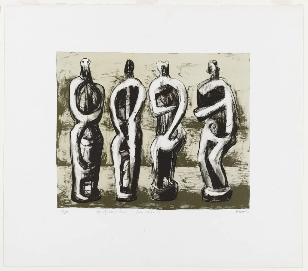 Untitled, by Henry Moore, ink, 1978