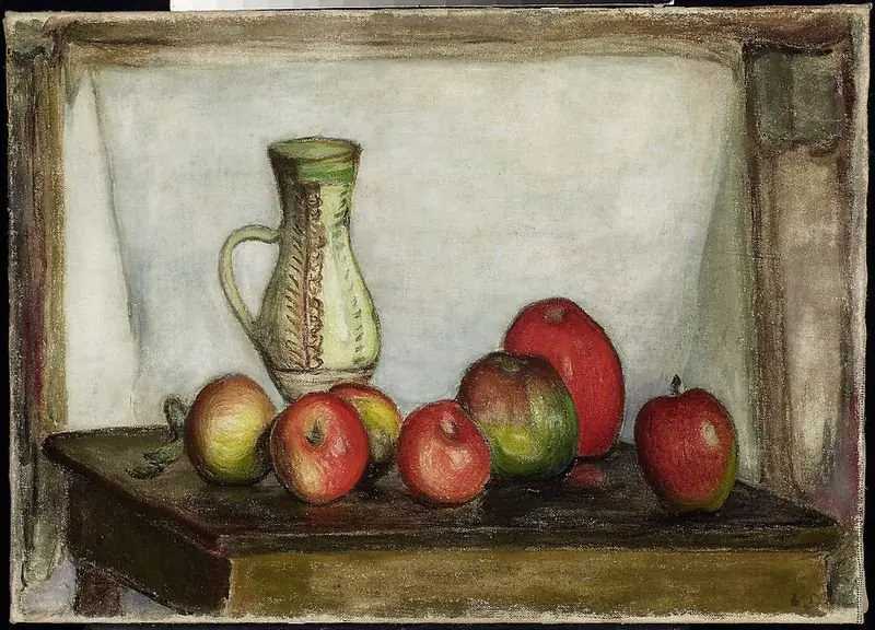 Still life – apples and a pitcher