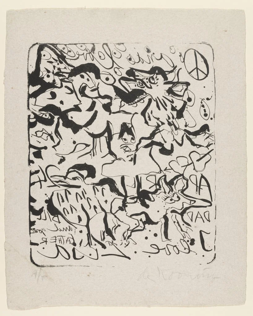 Untitled, by Willem de Kooning, ink, 1970