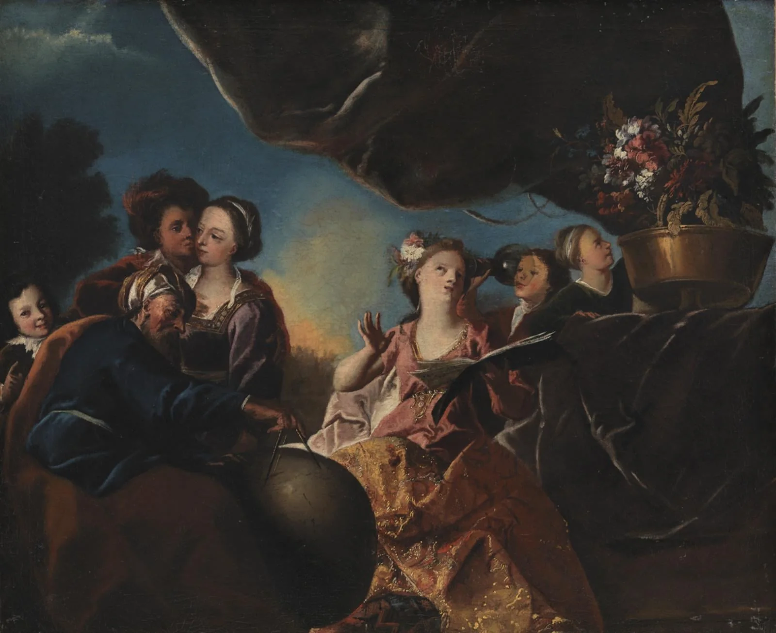 De Fem Sanser, by Unknown, 1750