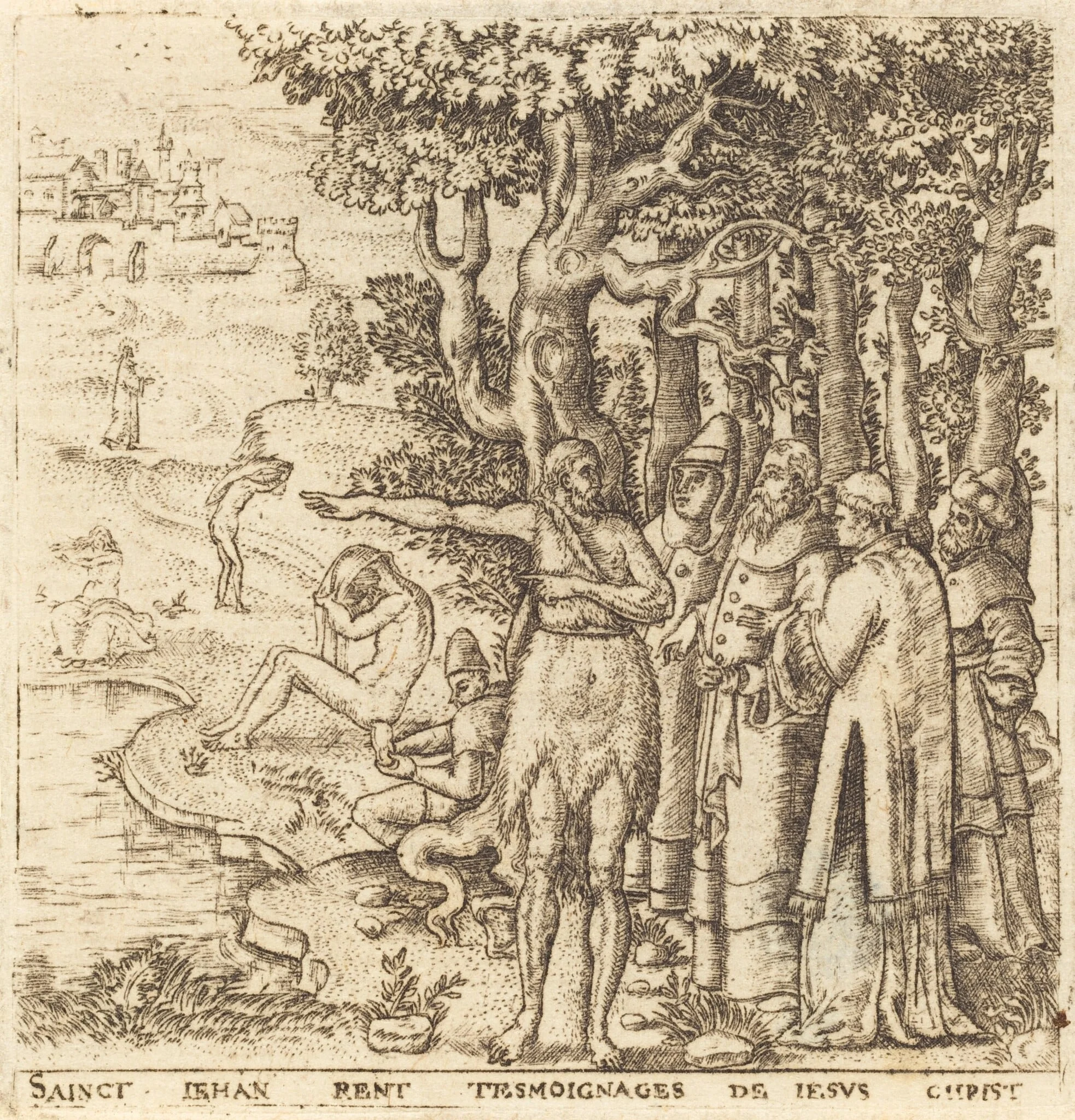 John the Baptist Testifies for Christ, by Léonard Gaultier, ink, 1578
