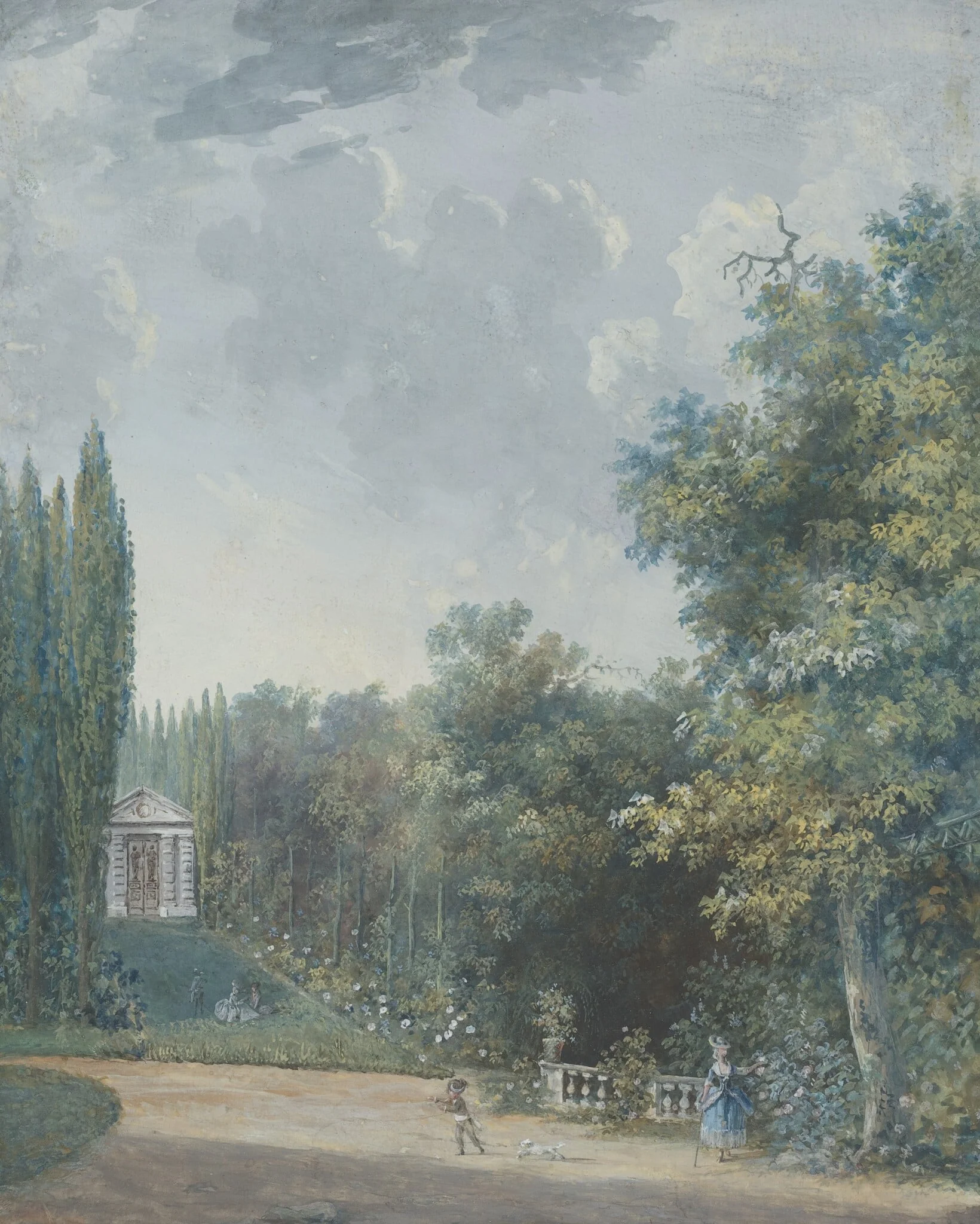 Park View, by Louis Gabriel Moreau the Elder, gouache, 1773