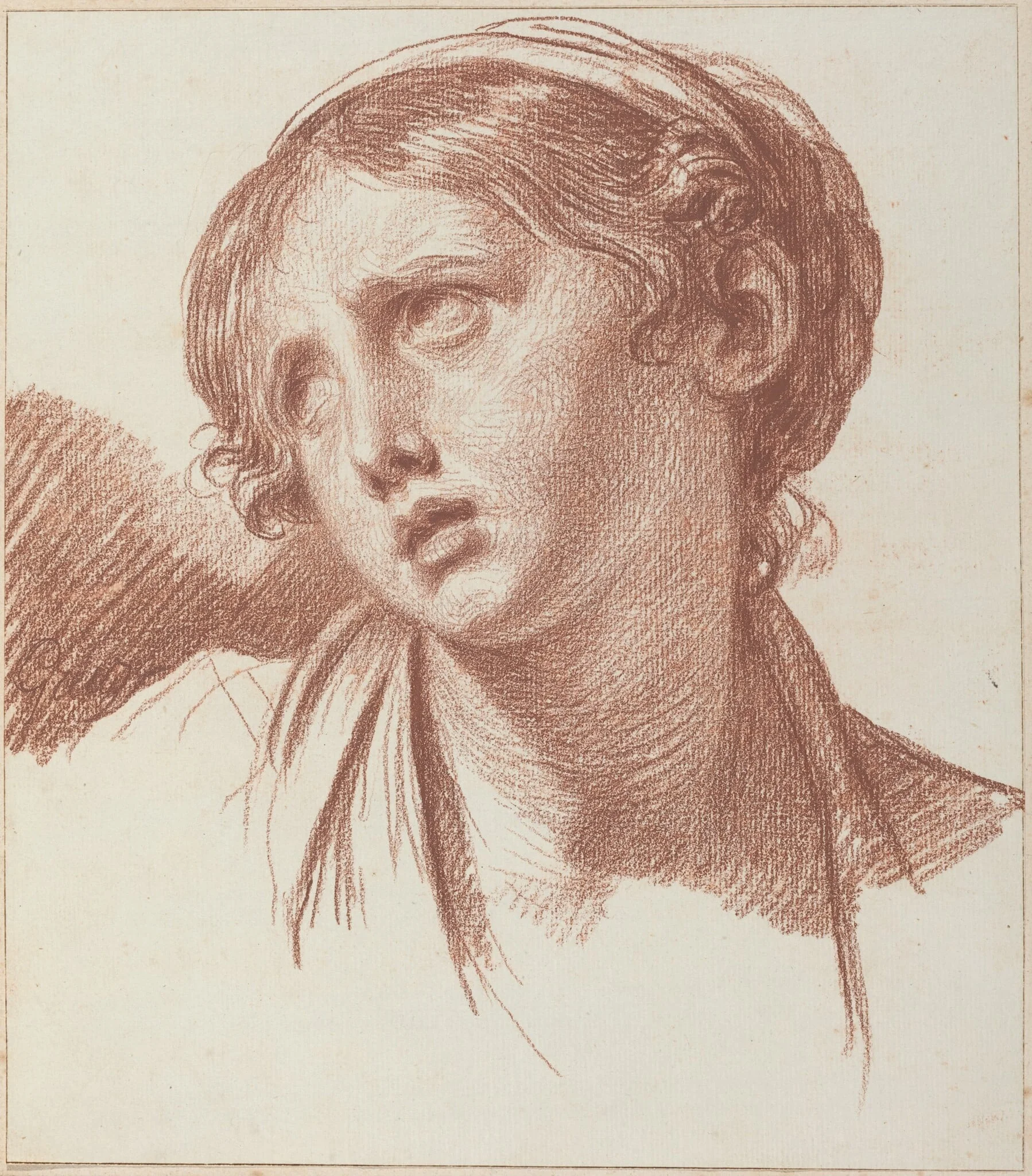 A Young Girl Looking Upward