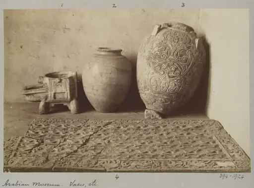 Sculptures, vases etc., Egyptian (Mohammedan), from Arabian Museum, Cairo