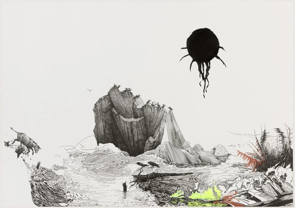 Untitled, by Kerstin Kartscher, ink, 2004