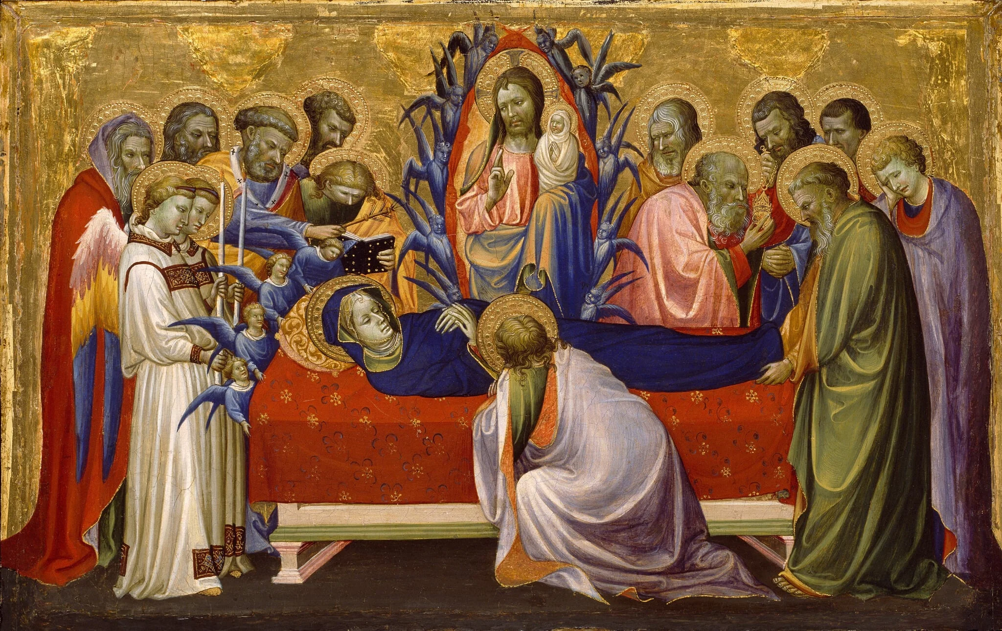 The Death of the Virgin, by Gherardo Starnina, tempera, 1408