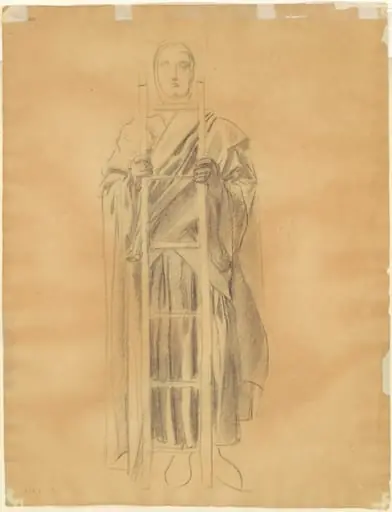 Study for "Dogma of the Redemption: Frieze of Angels" [verso]
