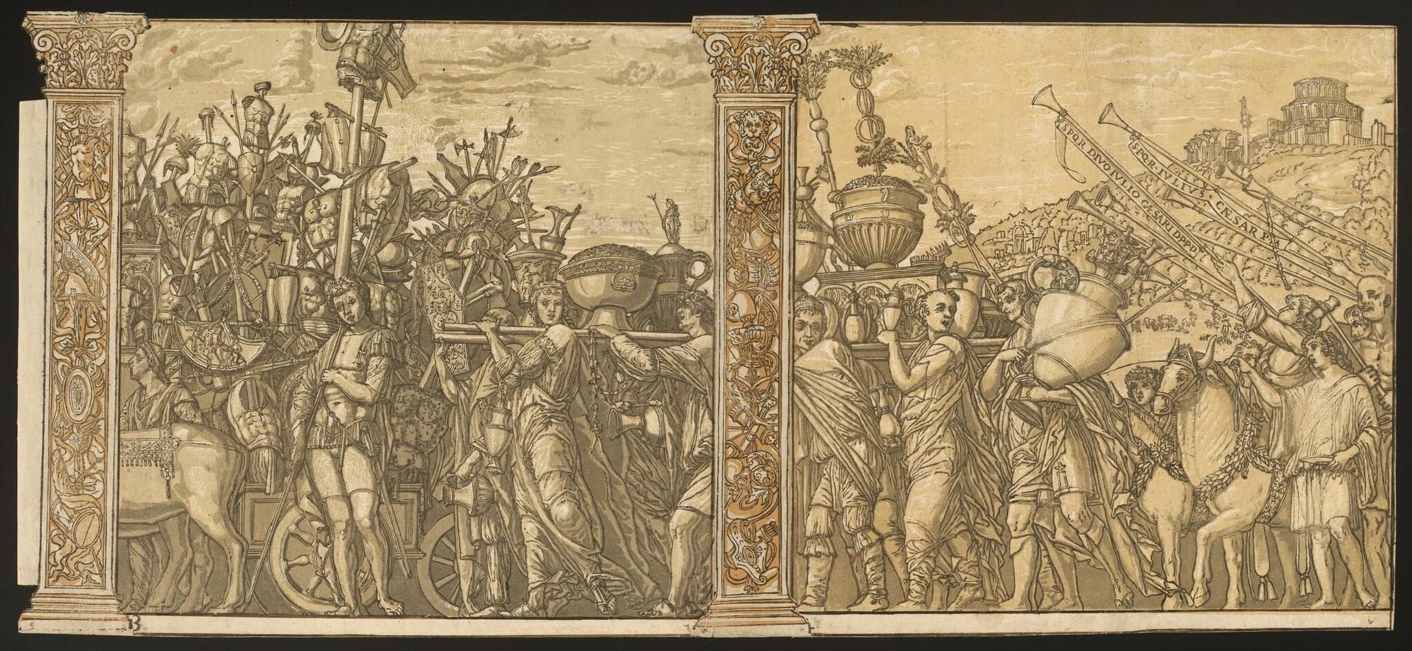 The Triumph of Julius Caesar [no.3 and 4 plus 2 columns]