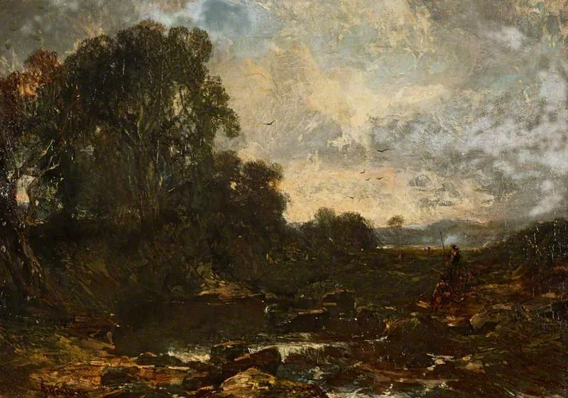 Riverside Landscape, by John Crawford Wintour, oil, 1863