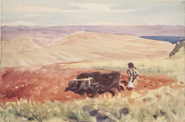 Hills of Galilee, by John Singer Sargent, watercolor, 1905