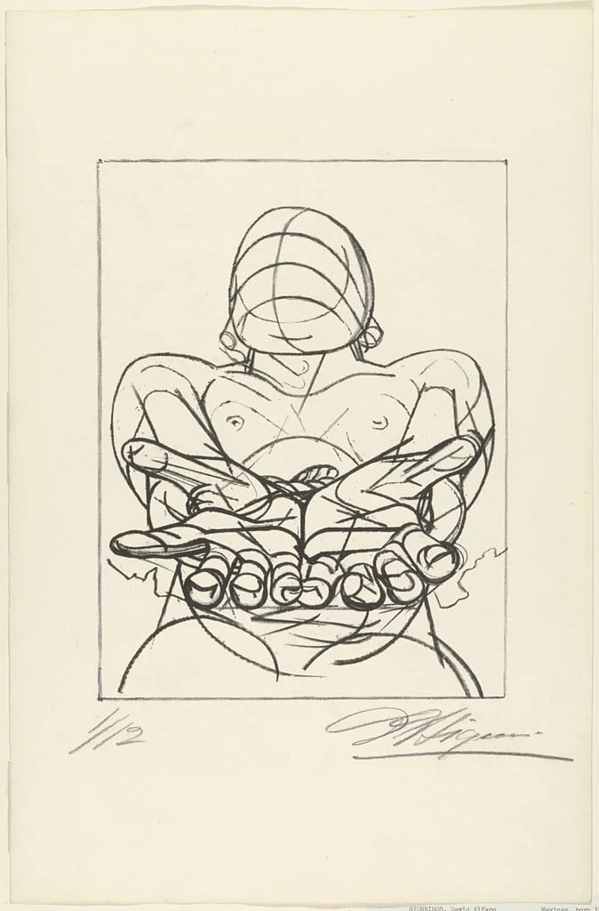 Untitled, by David Alfaro Siqueiros, ink, 1947