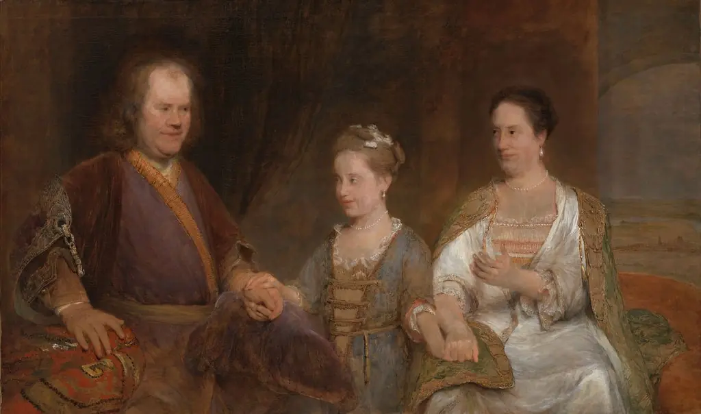 Portrait of Hermanus Boerhave (1668-1738), professor of medecine at the university of Leiden, with his wife Maria Drolenvaux (1686-1746) and their daughter Johanna Maria (1712-91)