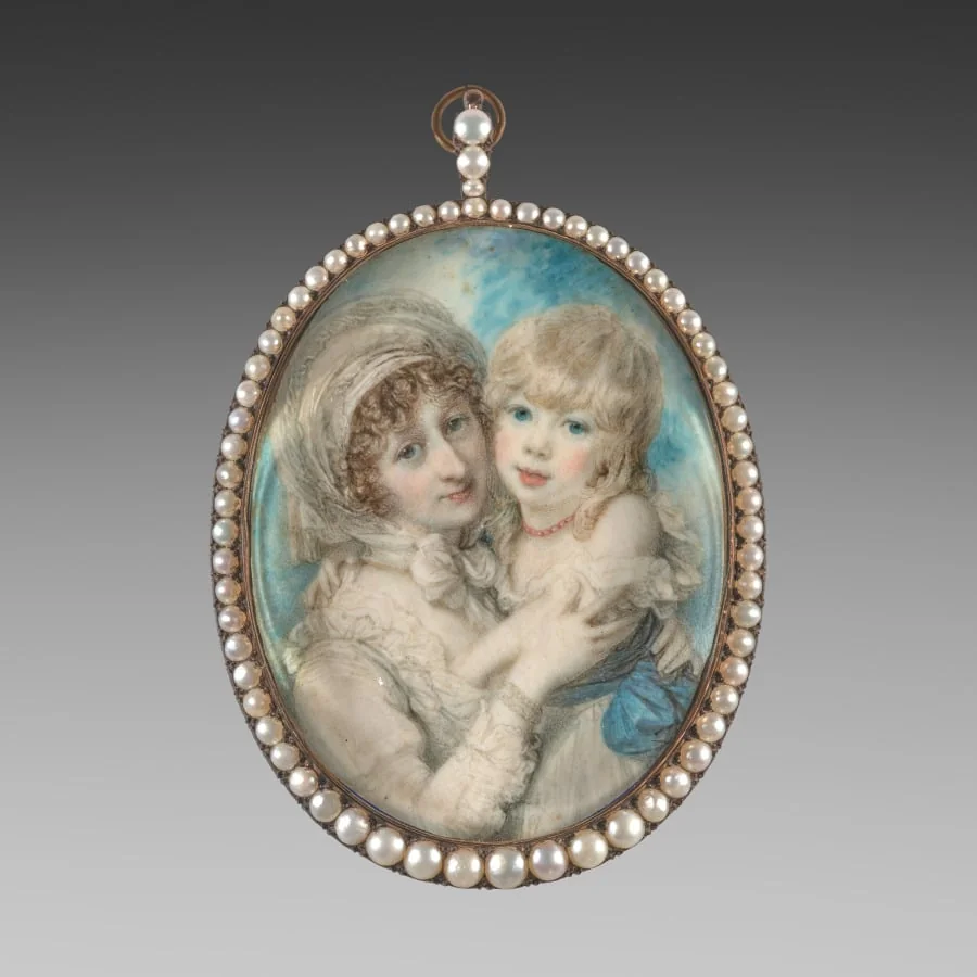Portrait of Catherine Clemens and Her Son, John Marcus Clemens, by Richard Cosway, unspecified, 1800