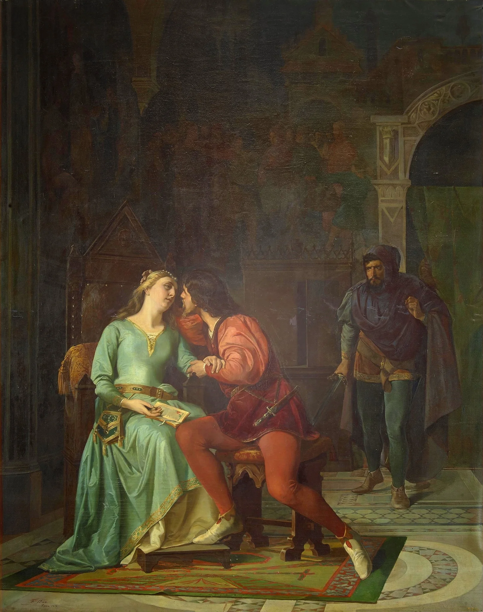 Francisca de Rímini, by Francisco Díaz Carreño, oil, 1866