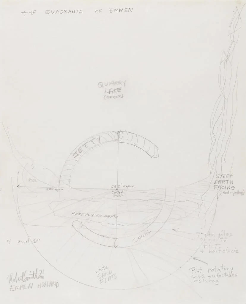 Untitled, by Robert Smithson, graphite, 1971