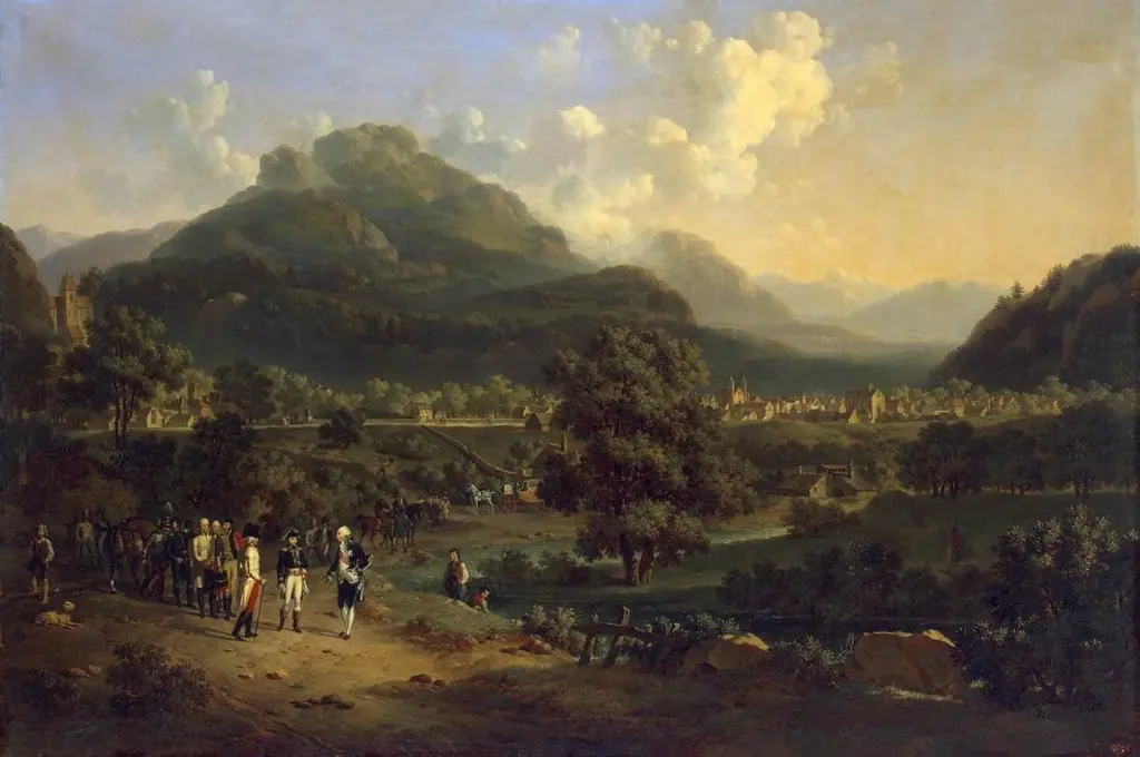Meeting of Napoleon with the Ambassadors of the Austrian Emperor near Leoben, Steiermark on 7(18) April, 1797