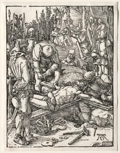 The Small Passion:  Christ Being Nailed to the Cross