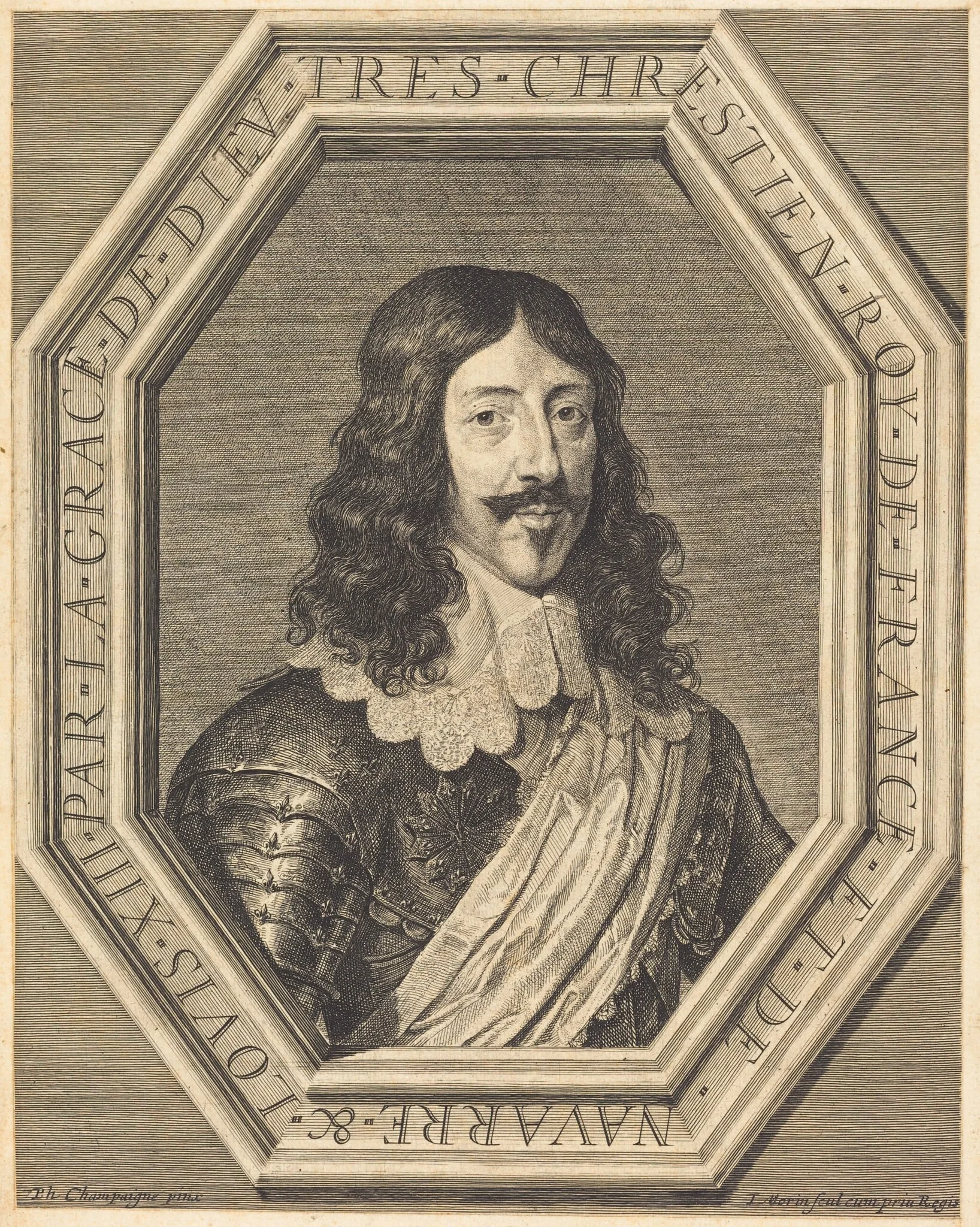 Louis XIII, by Jean Morin, ink, 1625
