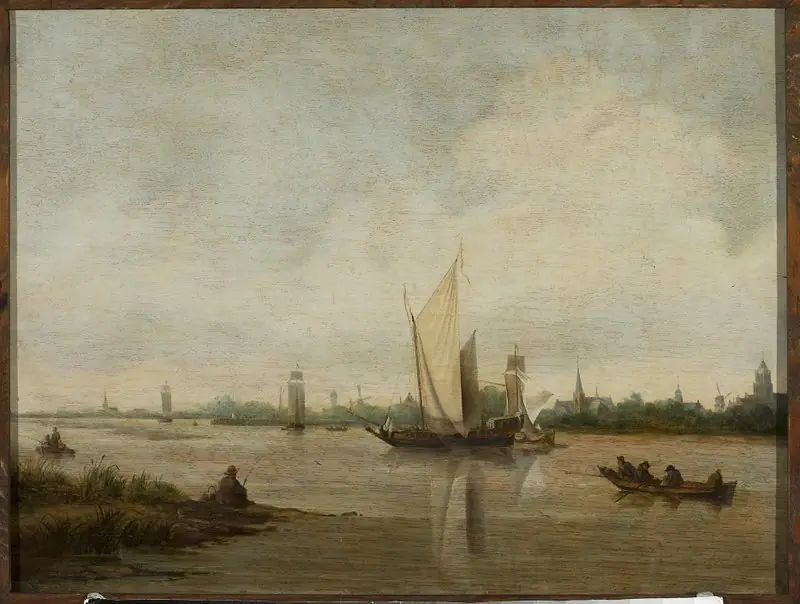 Sail boats on a river