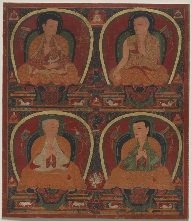 Four seated Masters, by Unknown, unspecified, 1450