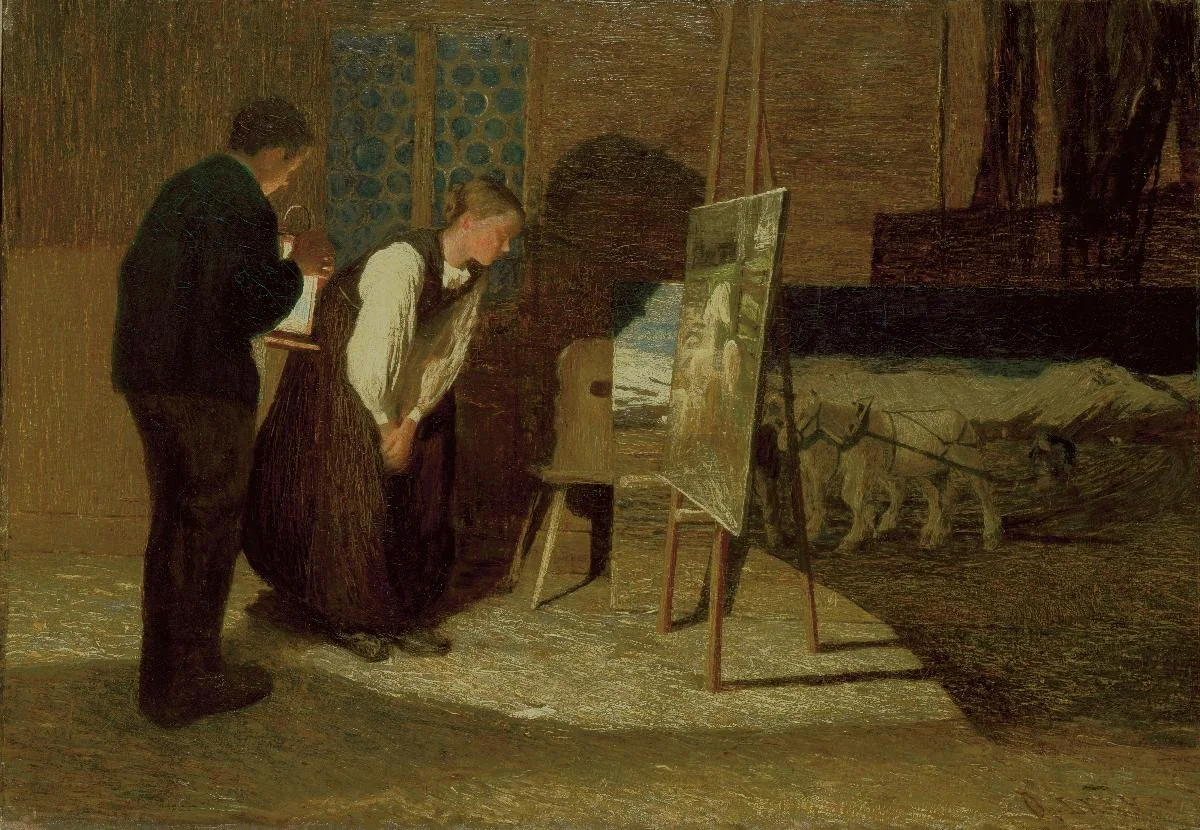 I miei modelli, by Giovanni Segantini, oil, 1894