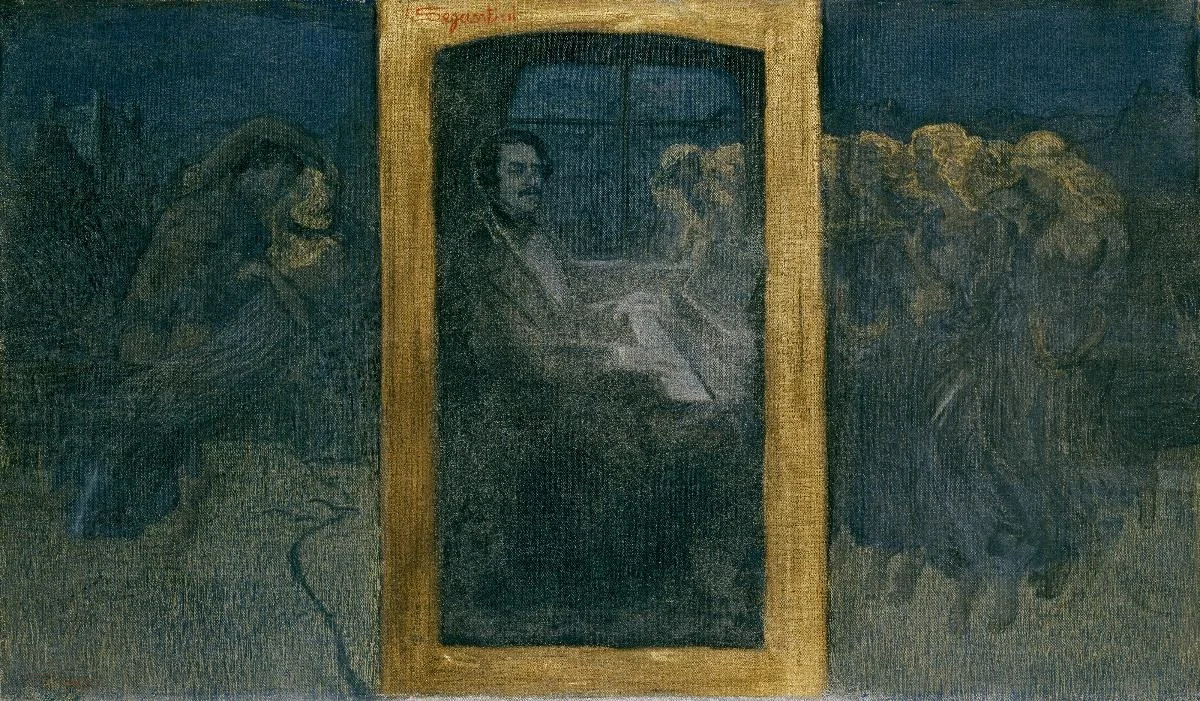 Evocazione creatrice della musica, by Giovanni Segantini, oil, 1899