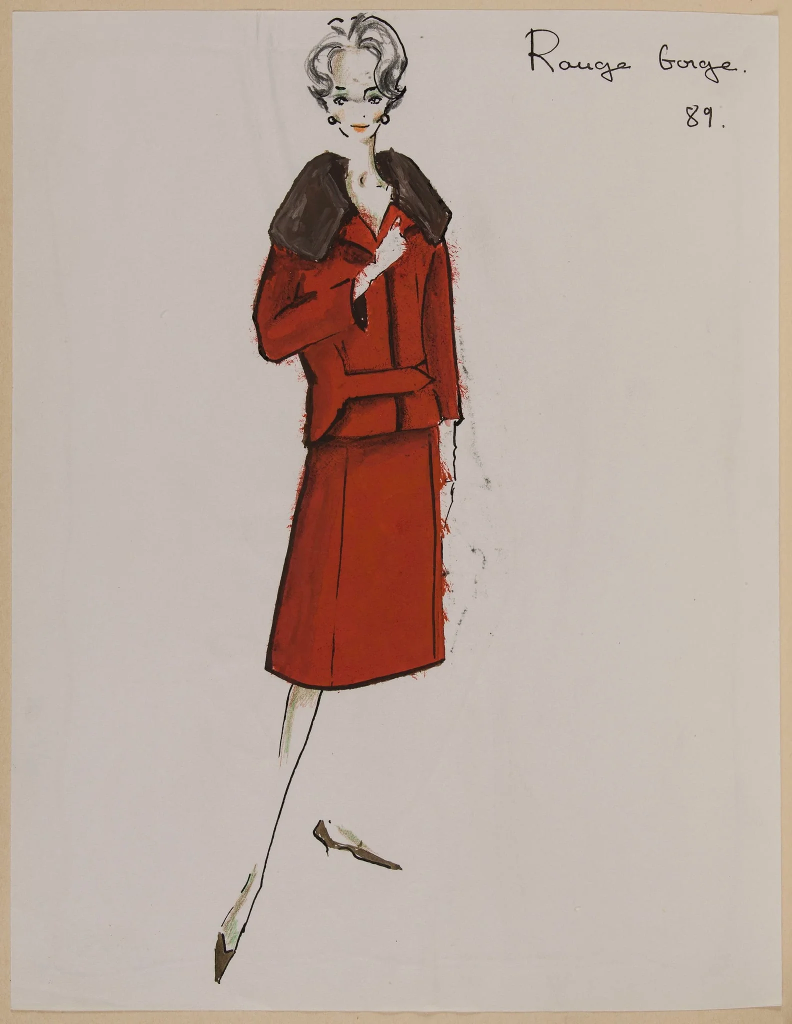 Rouge gorge, by Marie-Louise Carven, 1960