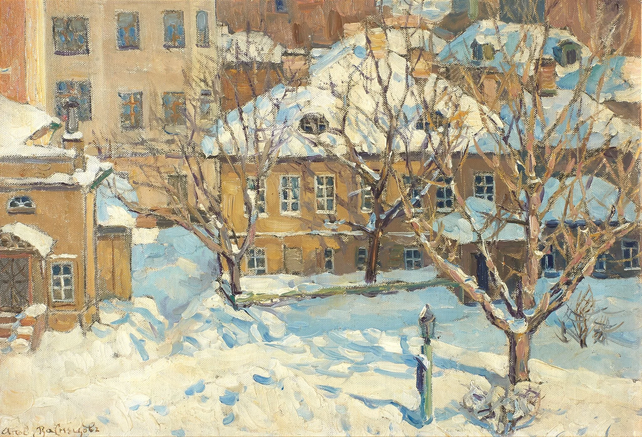 Moscow yard, by Apollinary Vasnetsov, unspecified, 1904
