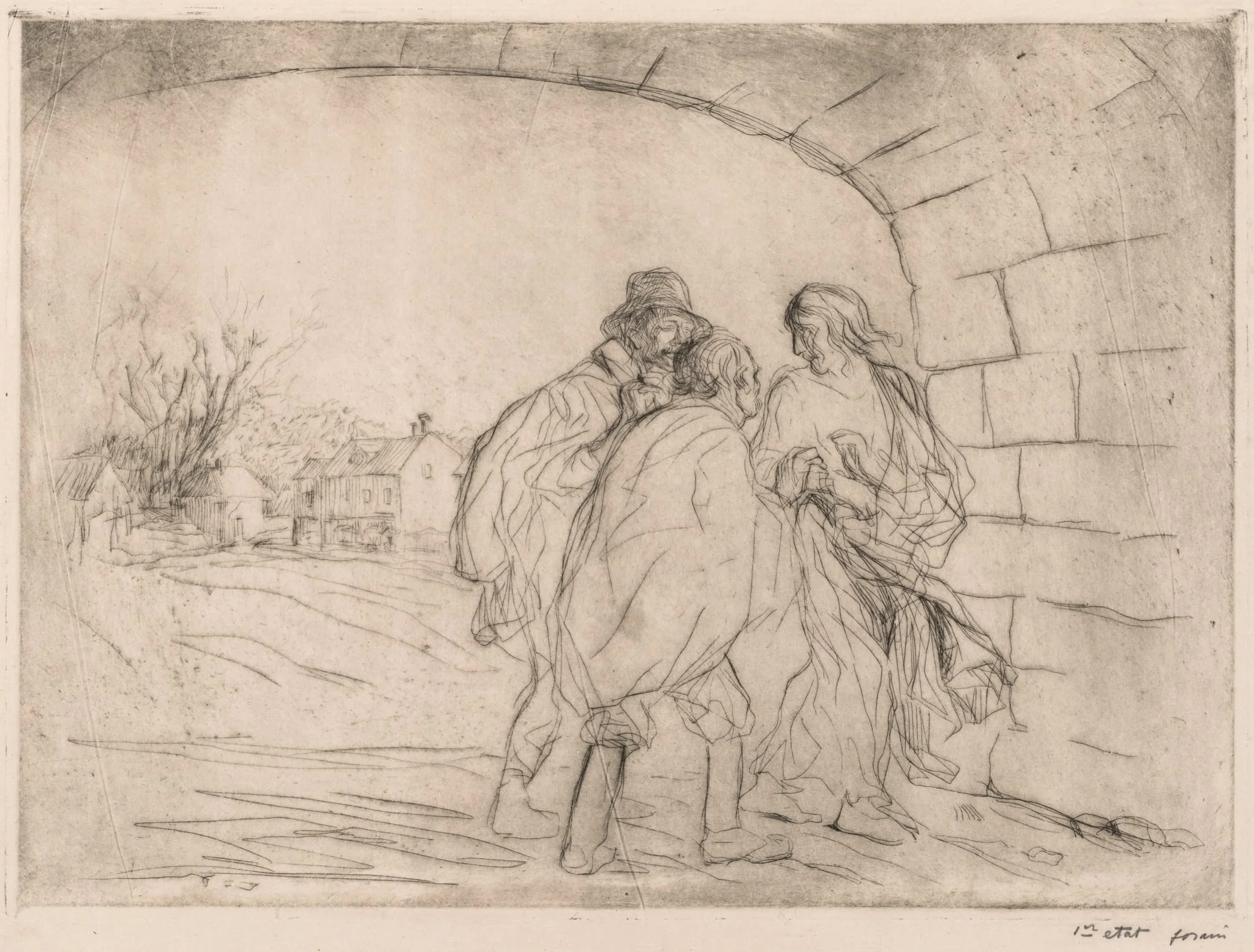 Encounter Under the Vault, by Jean-Louis Forain, 1910