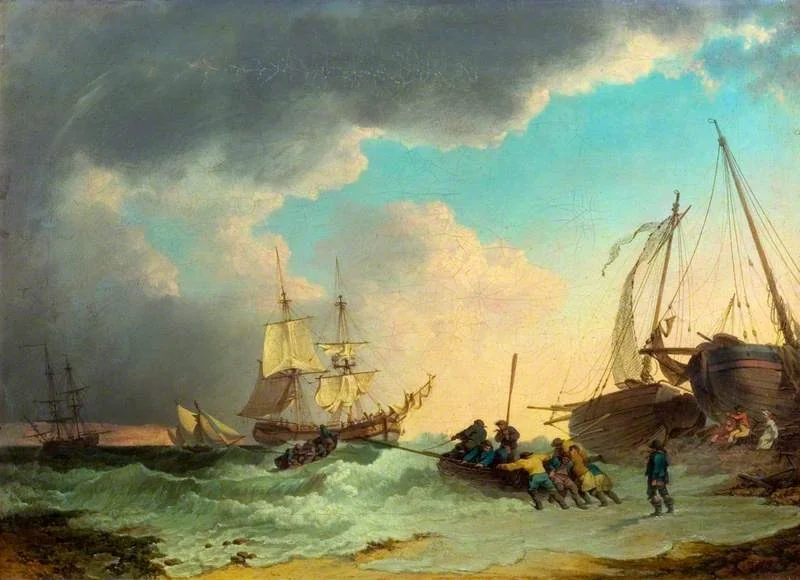 A Sea Piece, by Philip James de Loutherbourg, oil, 1786