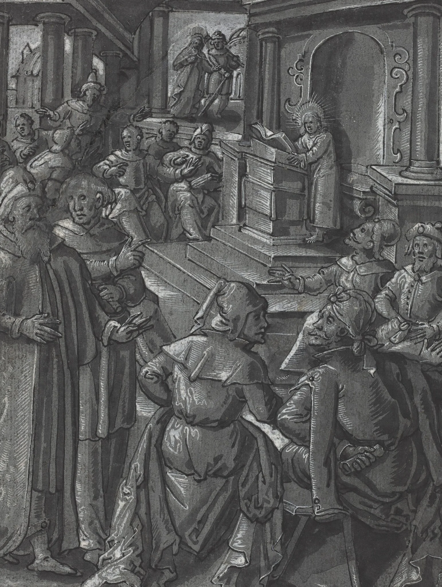 Christ Healing the Lame [verso], by German 16th Century, ink, 1600